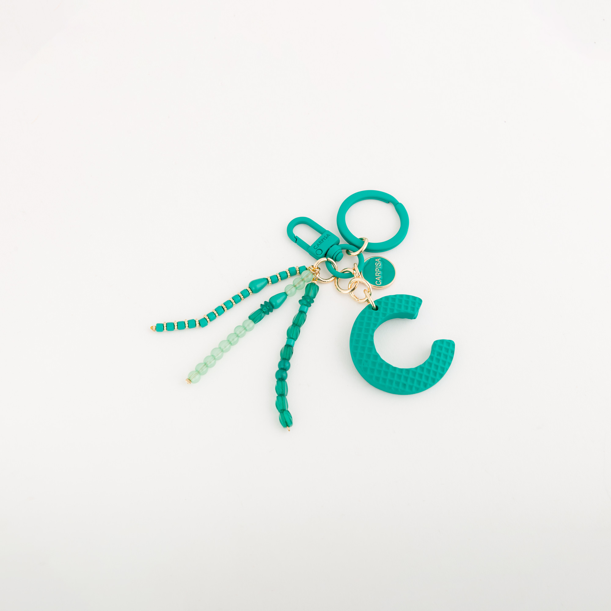 PUFFY LETTERS KEYCHAIN, ACCESSORIES, Emerald Green ( 300505 )