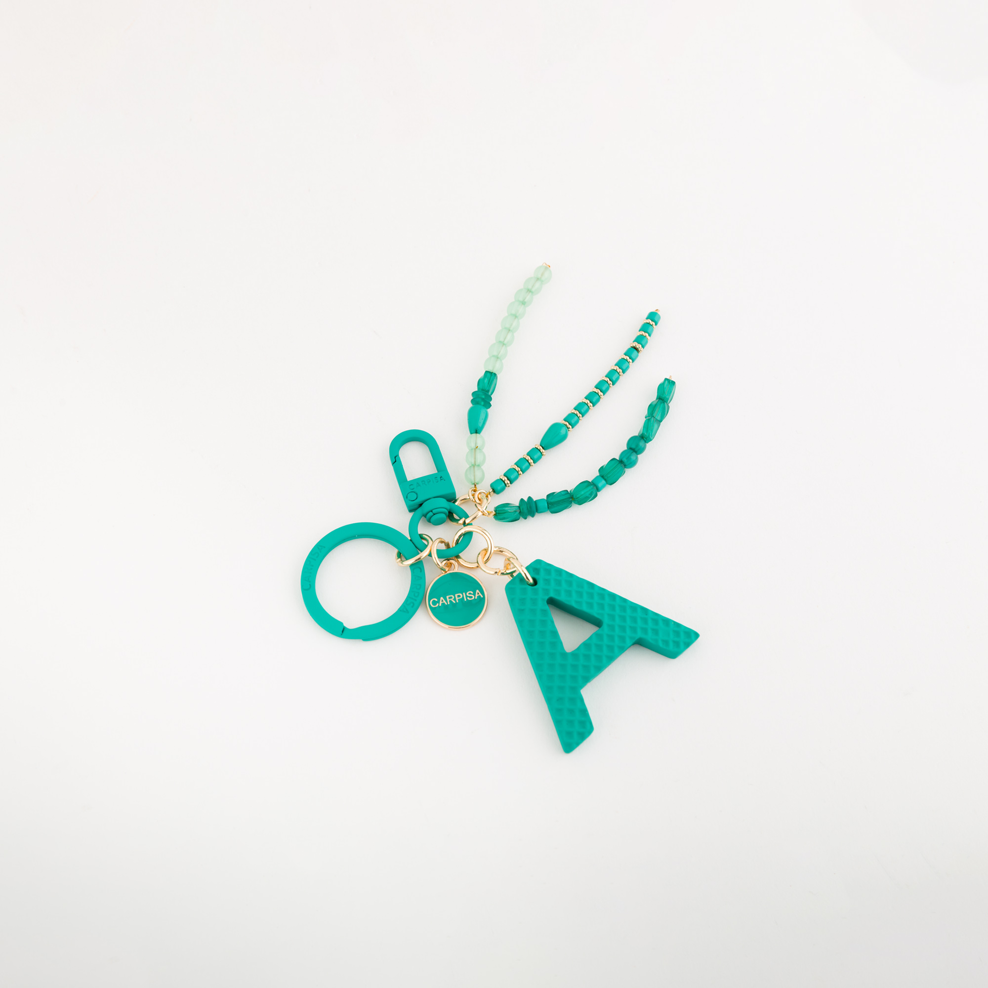 PUFFY LETTERS KEYCHAIN, ACCESSORIES, Emerald Green ( 300502 )