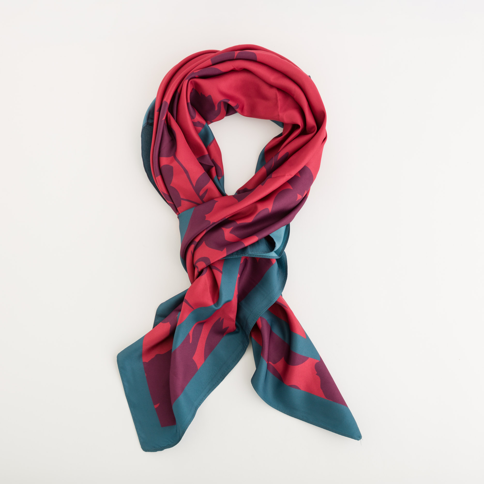 RANGE FOULARD D606, MARAMA, Bordo/Multikolor (302214)