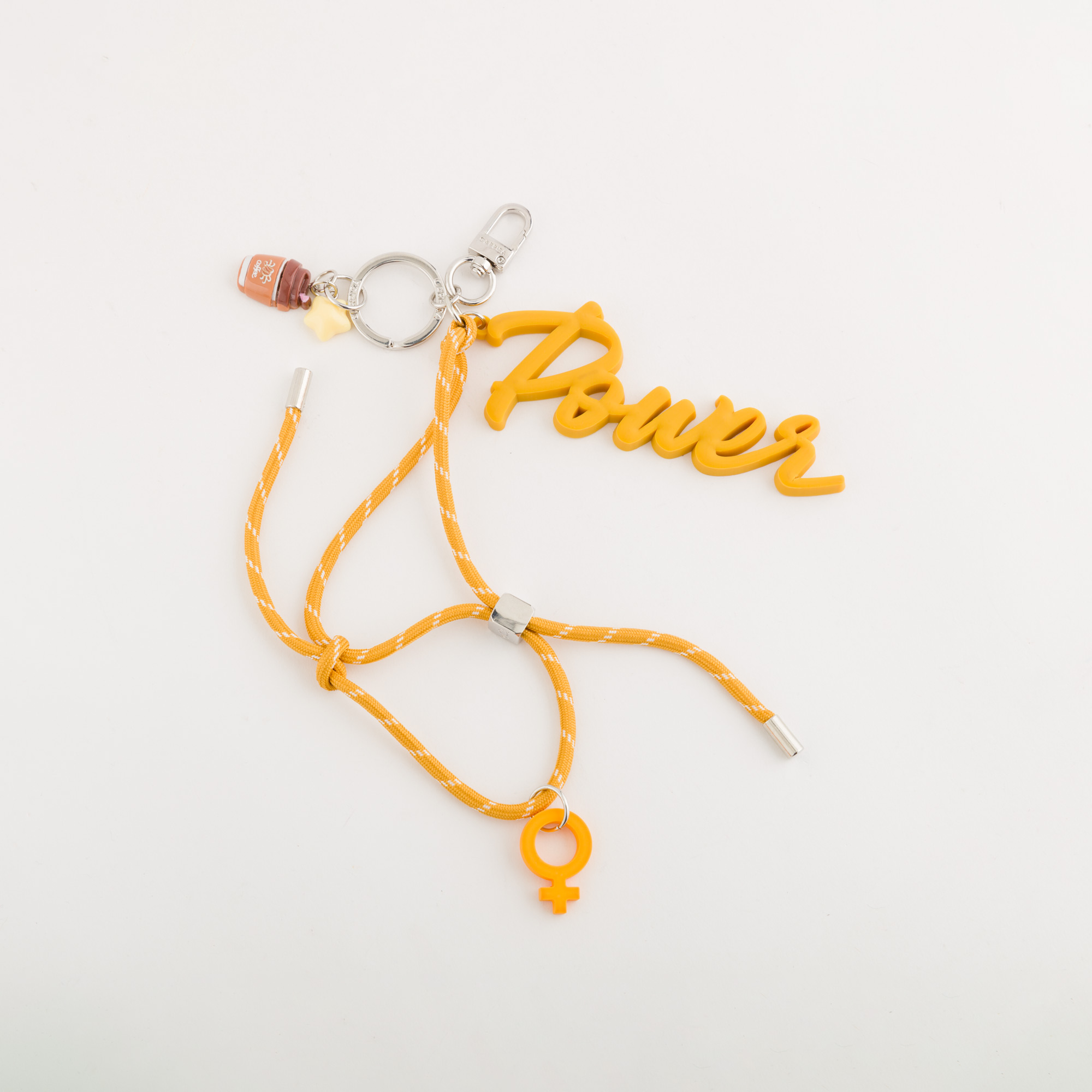GIRL POWER KEYCHAIN, PRIVEZAK ZA KLJUČEVE, Senf (302230)